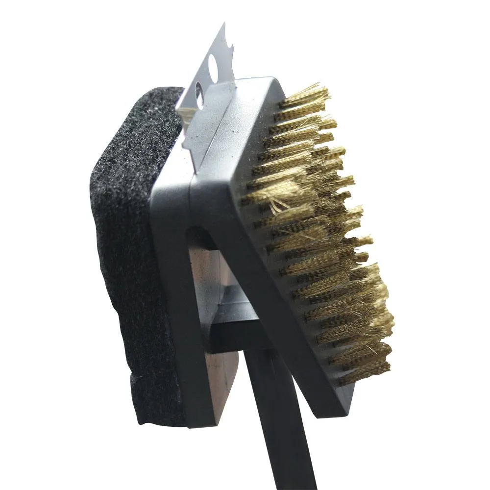 Escova Limpa Grill C/ Cabo Extra Longo Nautika